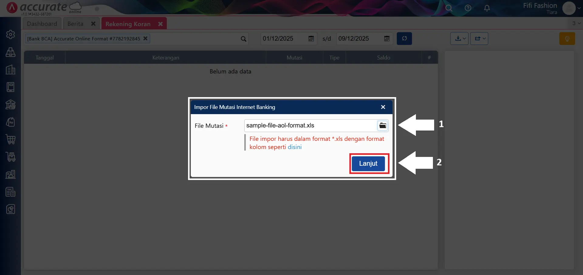 Menggunakan Smartlink e-Banking Format Accurate
